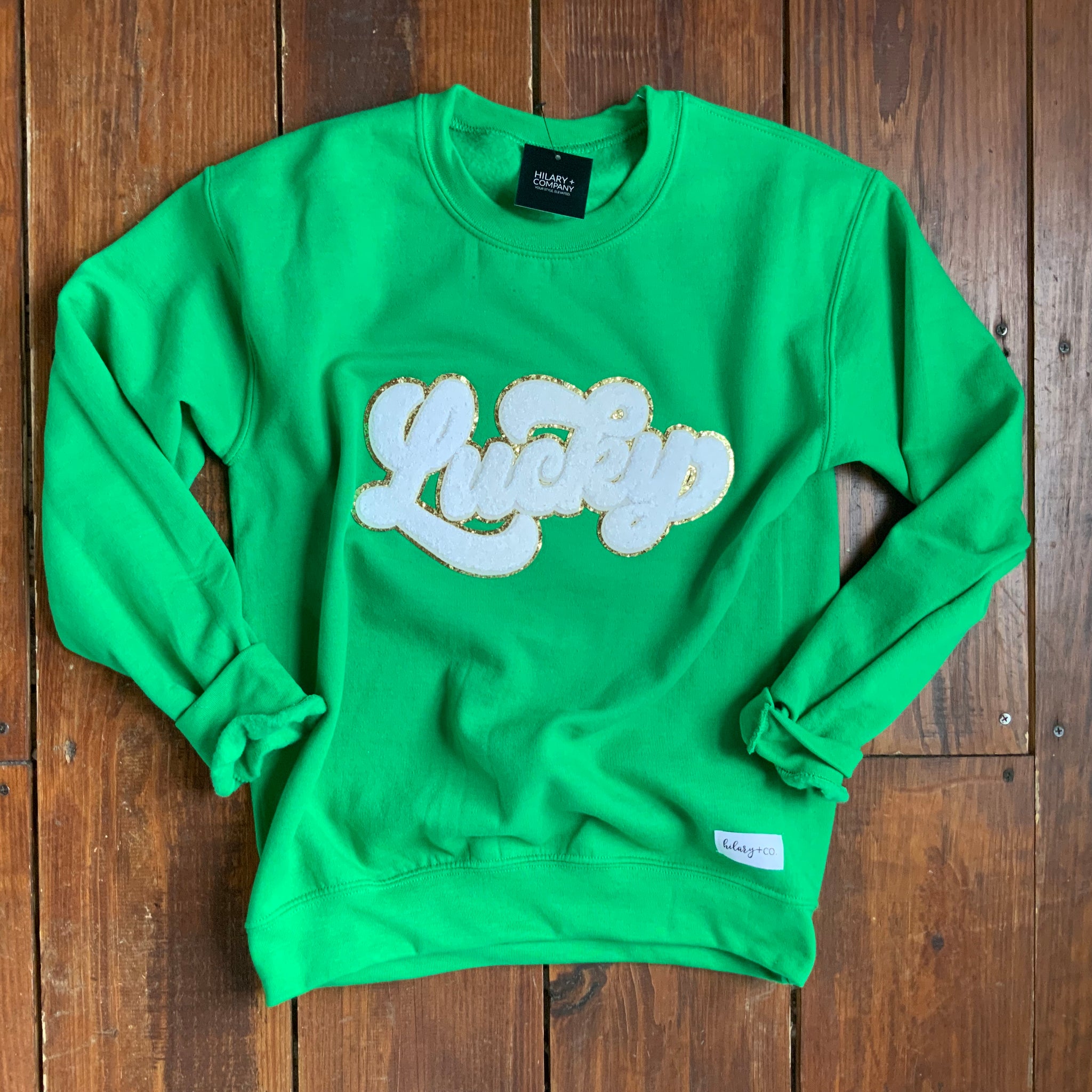 Lucky Sweatshirt in Leaf Green
