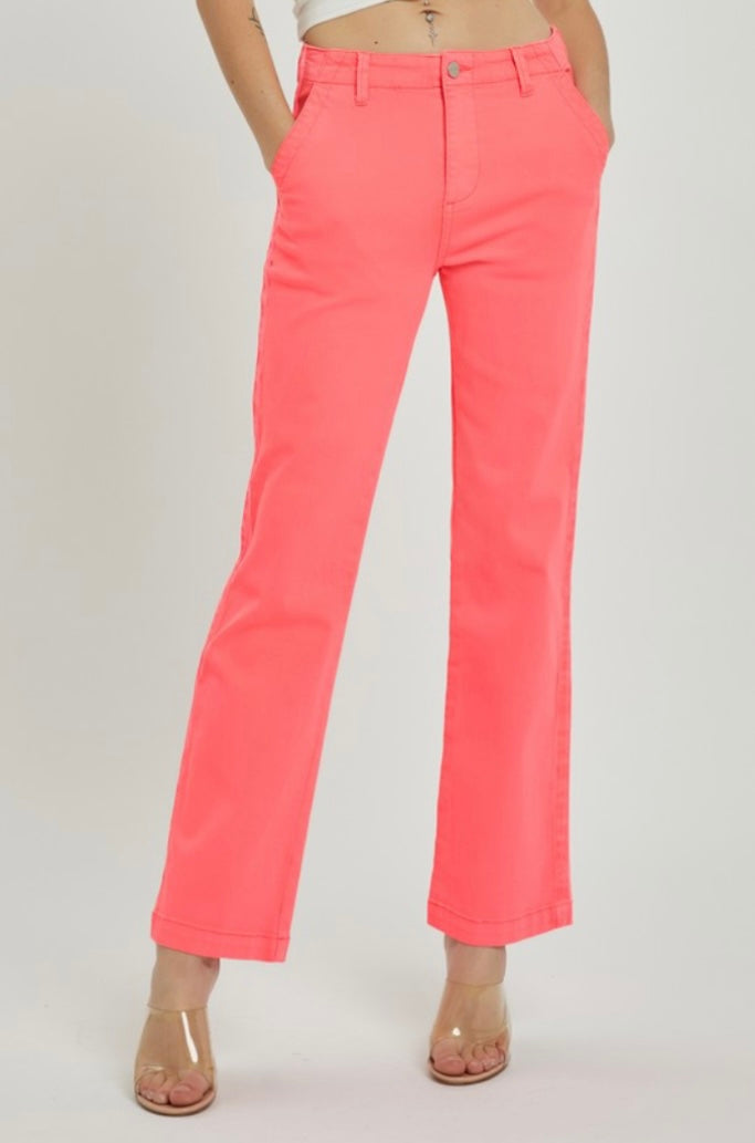Coral Twill Pant