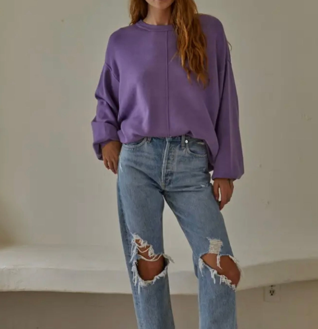 Violet Vacation Sweater